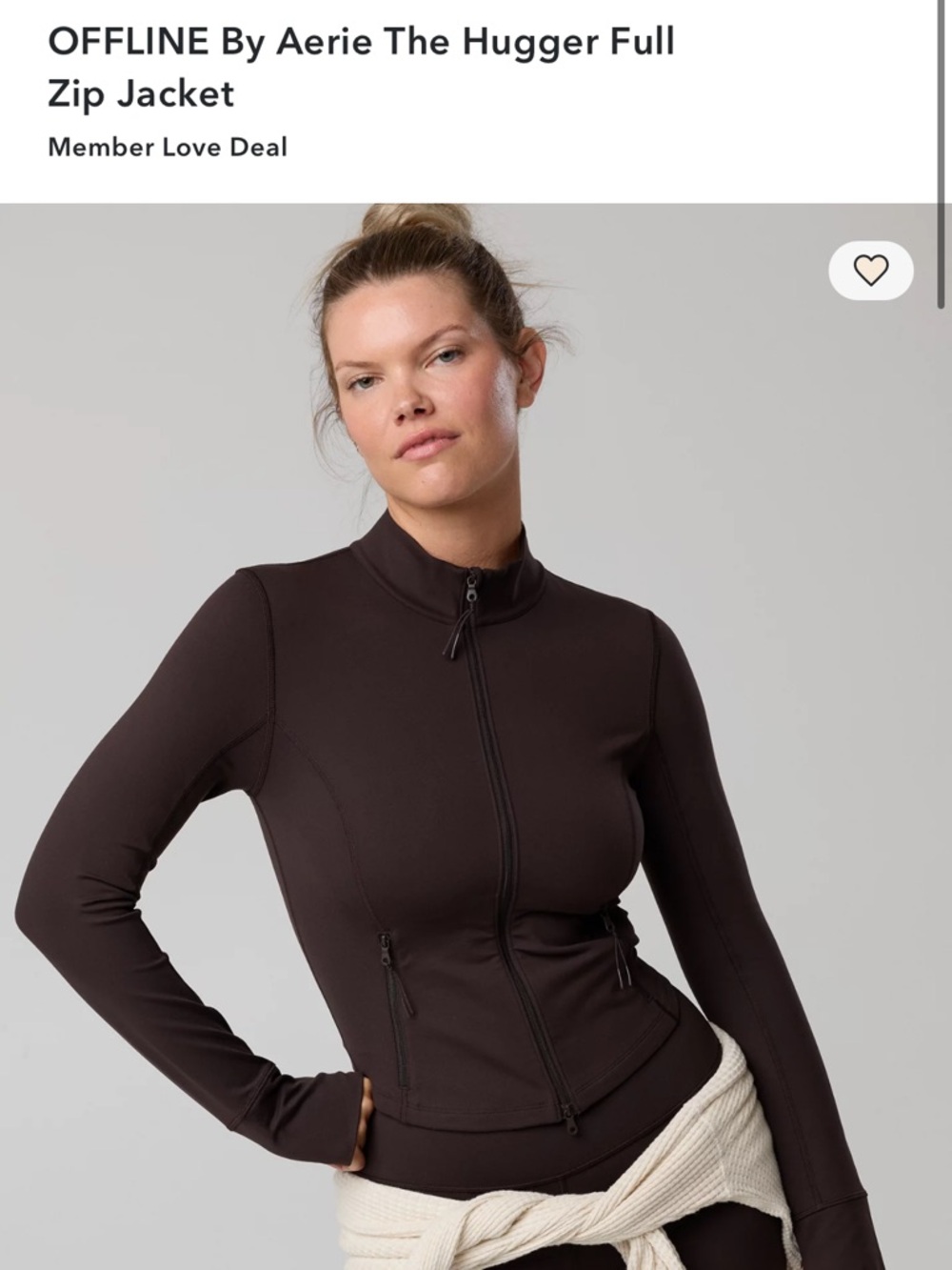 Aerie full zip jacket - never worn!